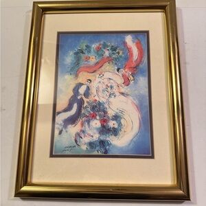 "Bride and Groom " Framed Lithograph by Ben Avram.